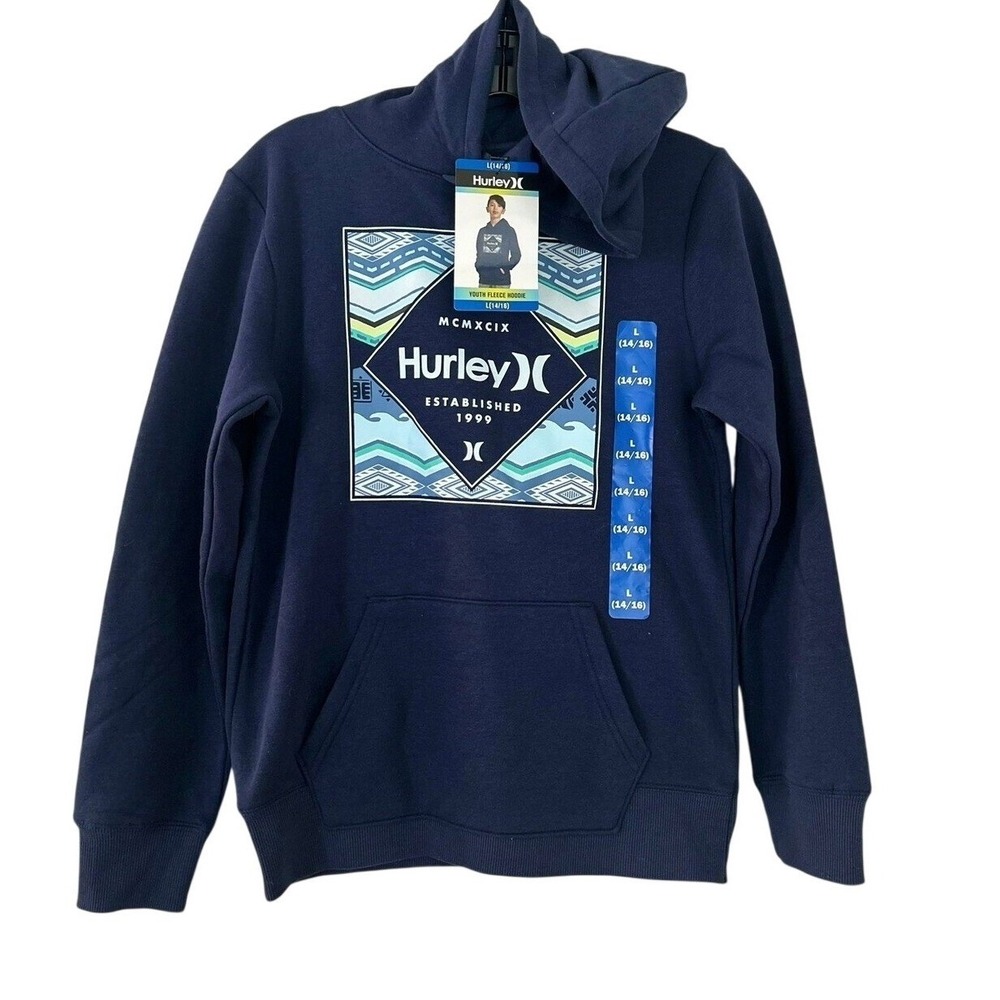 Hurley‎ Sweatshirt Hoodie Youth Sz Medium L 14-16 Blue New